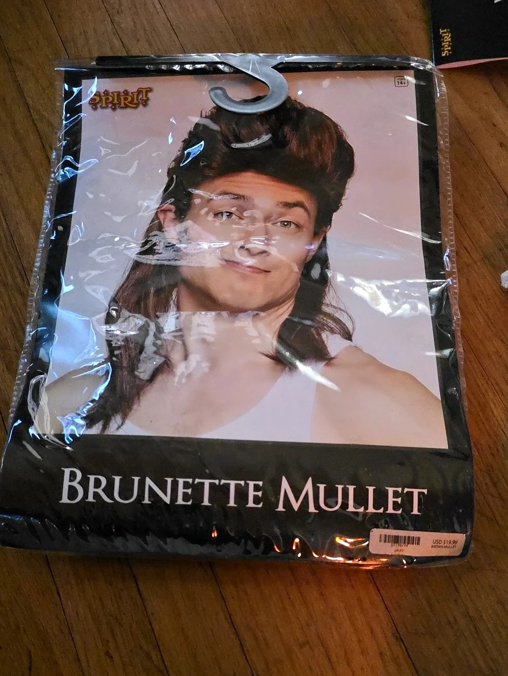 Spirit Halloween Brunette Mullet Costume Wig Brown NWT